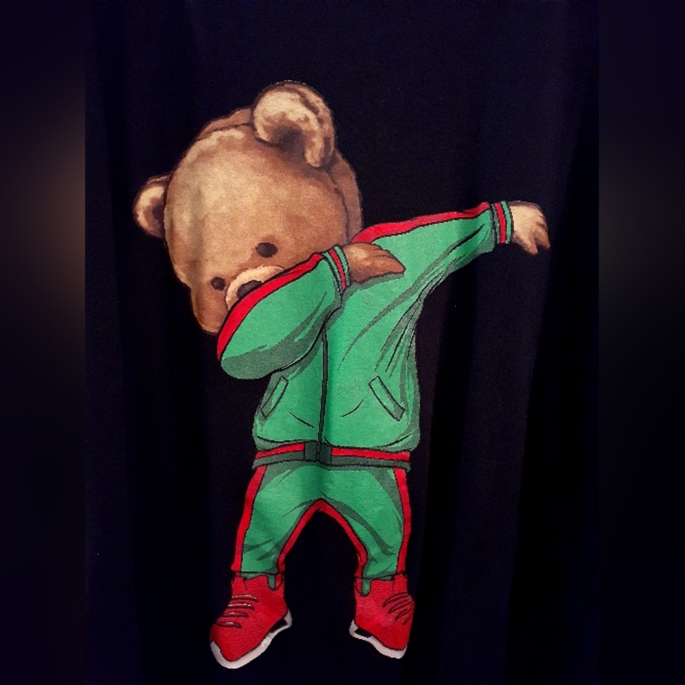 Men's Hardten T-Shirt Dabbing Bear, 3X, Preowned in Excellent Condition